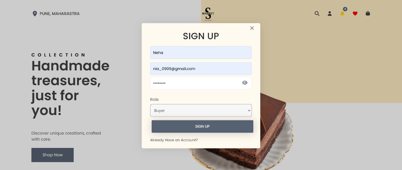 Sign Up Page