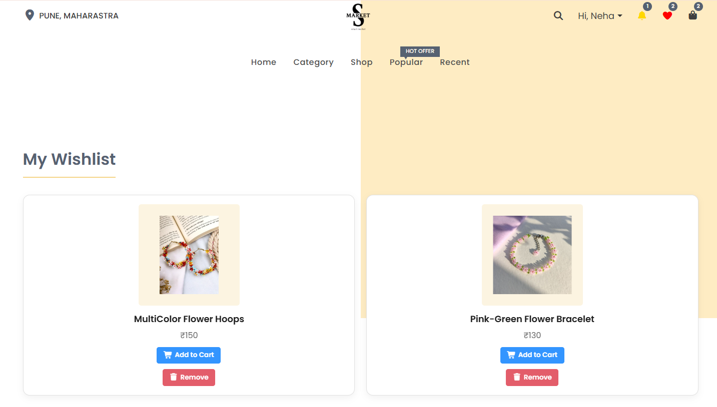 Wishlist Page